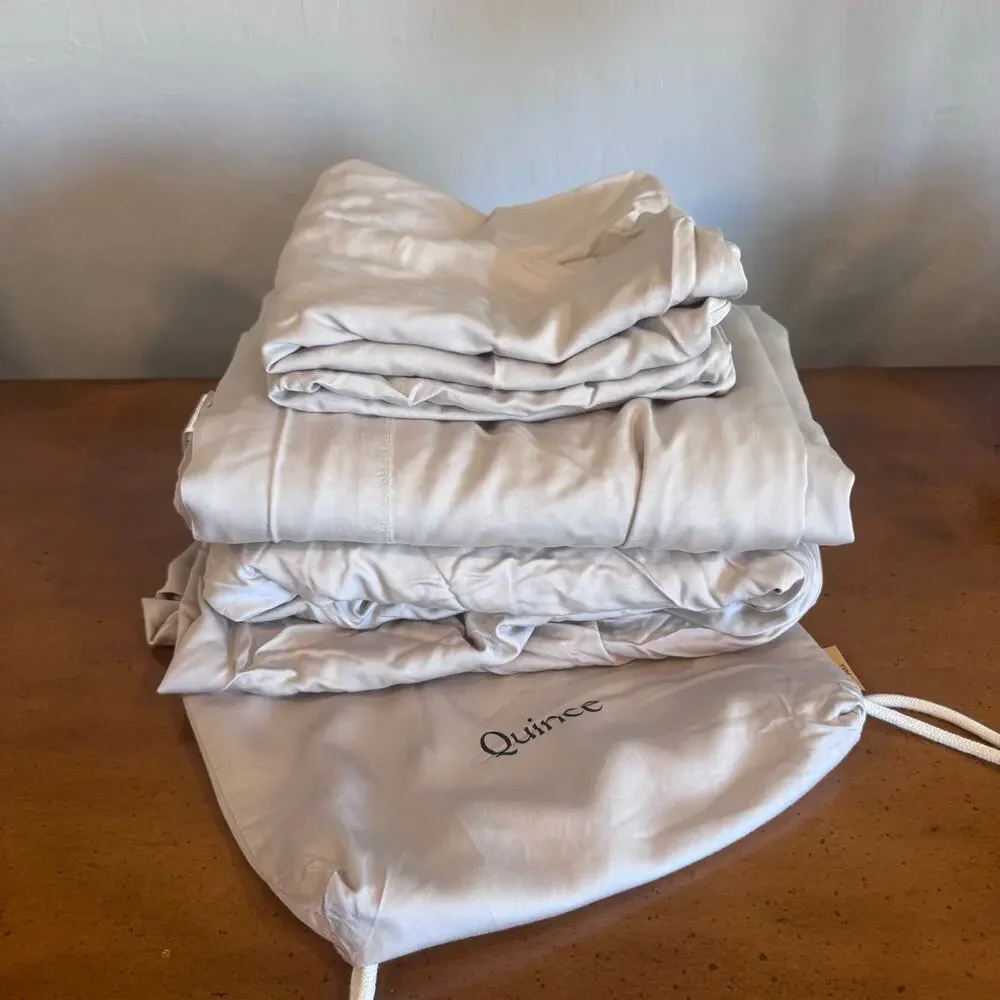 Quince Bamboo Sheet Set Full Sand NWOT Store Return